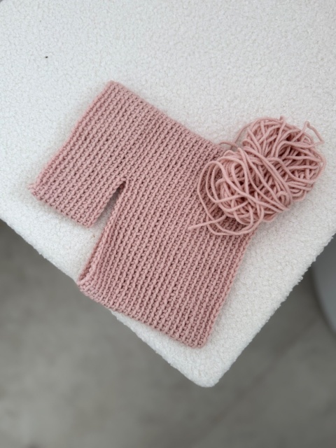 Sweterek 100% wełna merino - PERŁOWY RÓŻ